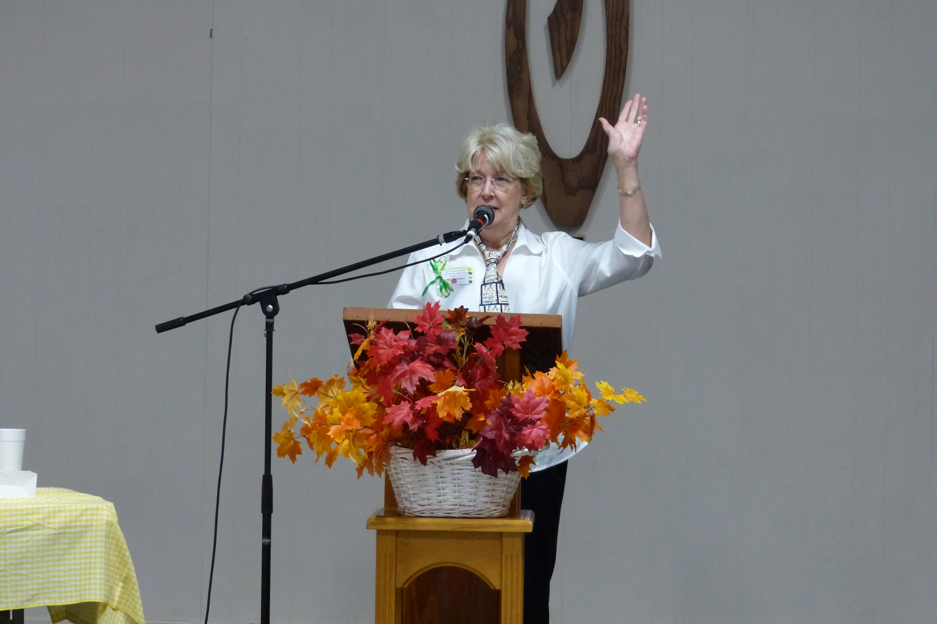 Gail at lectern speaking at the SMORE 2012 conference