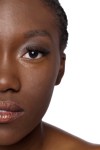 Black woman half face