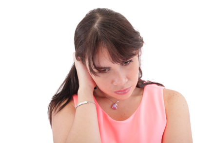 Young woman deep in thought
