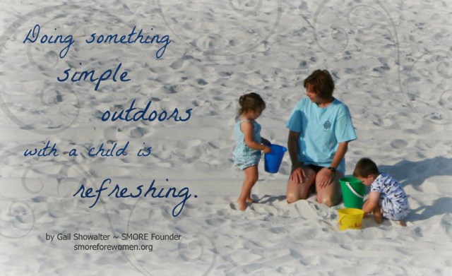 Doing something outdoors is refreshing photo graphic on beach