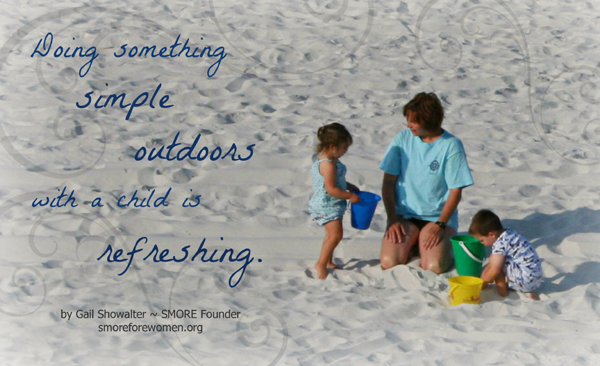 Doing something outdoors is refreshing photo graphic on beach