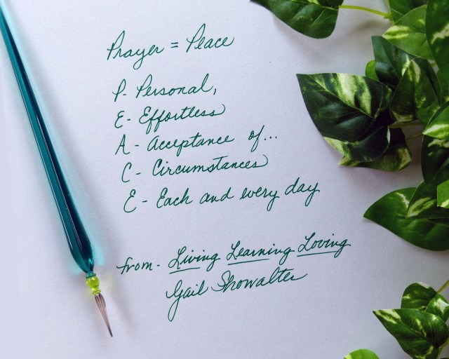 Book Quote about prayer = peace